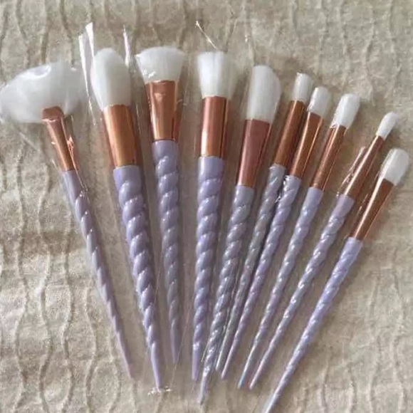 New 10pcs Unicorn Makeup Brush Set - Picture 3 of 3